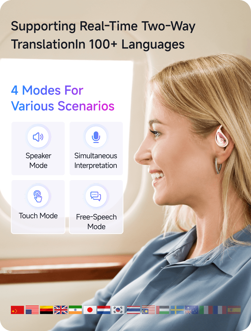 OEQ Earbud Translator | M95 Translation Earbuds