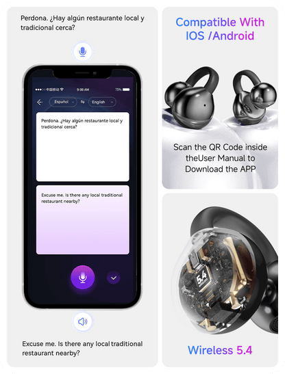 OEQ Earbud Translator | M91 Translation Earbuds